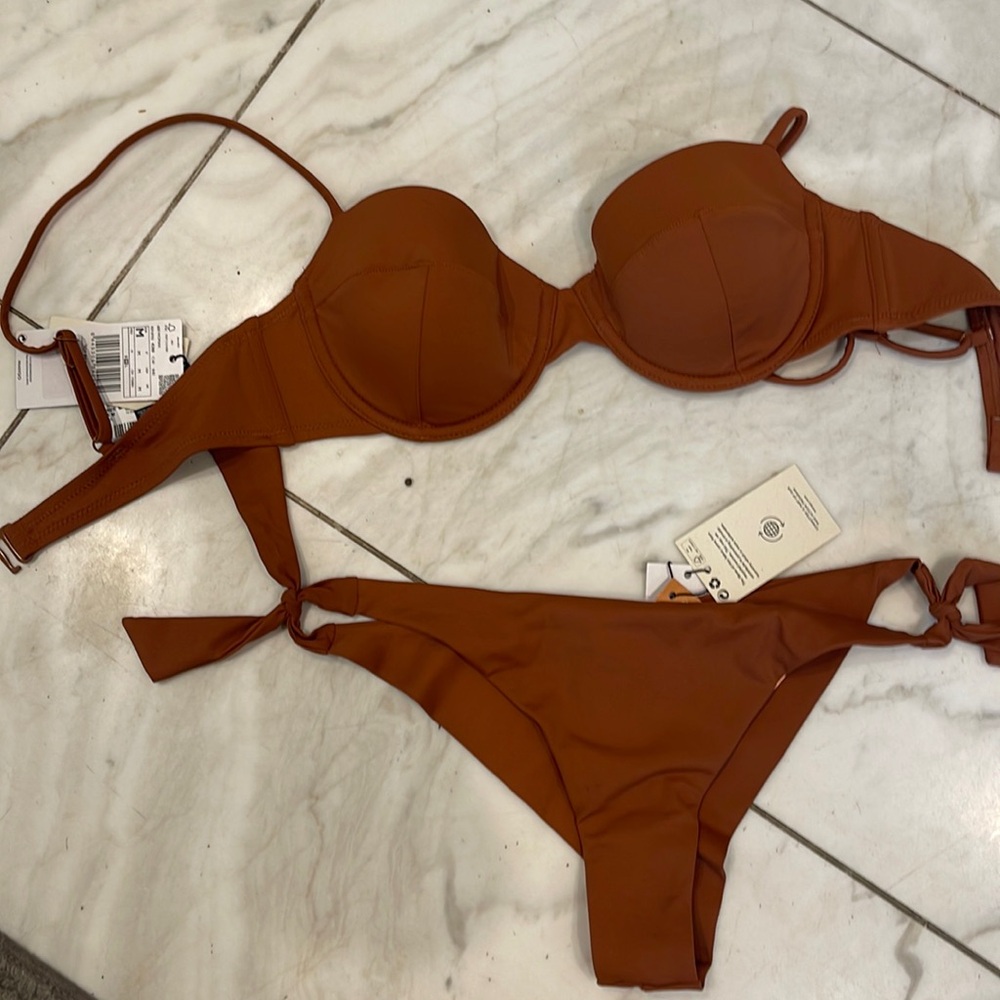 Mango rust underwire bikini